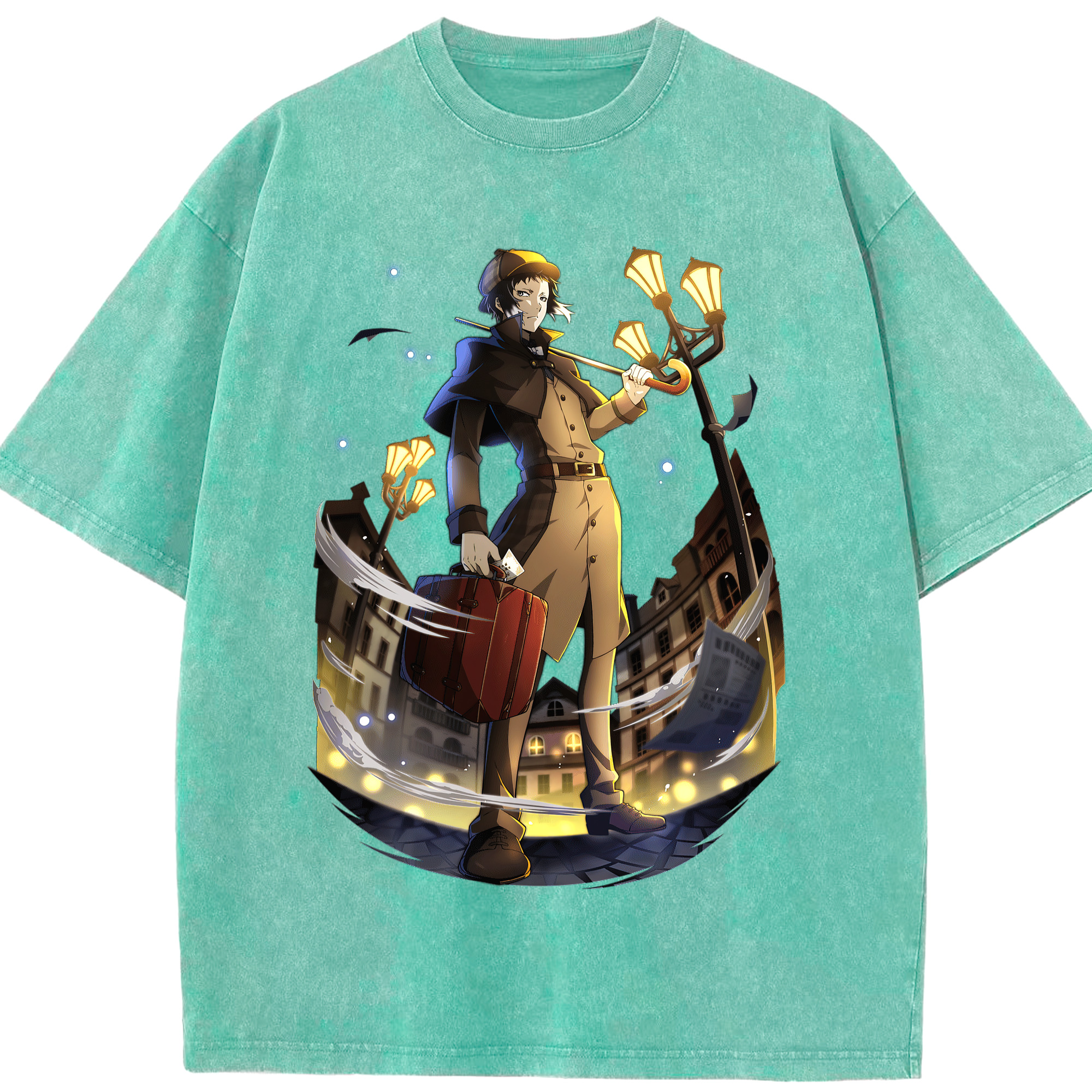 （画像用） 文豪ストレイドッグス Bungo Stray Dogs 綿100% ヴィンテージ風 半袖Tシャツ（フロントプリント）